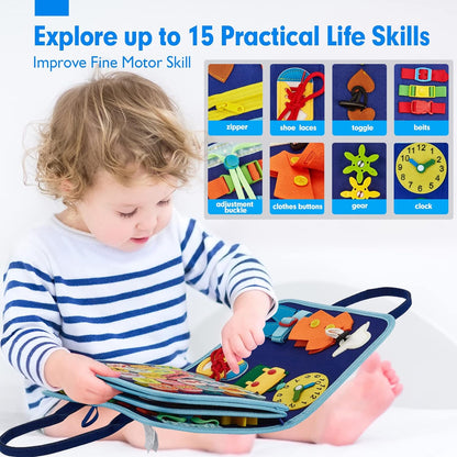 Kletshuts™ BusyBoard: Sensoriske Finmotoriske Færdigheder Montessori Pædagogisk Busy Board